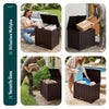 Coffre de Rangement Exterieur 126L en PP avec Système de Verrouillage 56x44x53CM Marron