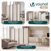 Paravent interieur separateur 4 panneaux autoportant pliable 228 x 30 x 164 cm Beige - VOUNOT FR