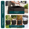 Coffre de Rangement Exterieur 126L en PP 56x43x53CM Style Bois Marron - VOUNOT FR