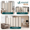 Paravent interieur separateur 6 panneaux autoportant pliable 340 x 30 x 164 cm Beige - VOUNOT FR