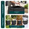Coffre de Rangement Exterieur 126L en PP 56x43x53CM Style Polyrotin Noir - VOUNOT FR