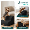 Escalier pour chien et chat en mousse haute densite et housse lavable 72x40x50cm noir - VOUNOT FR