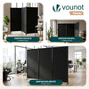 Paravent interieur separateur 3 panneaux autoportant pliable 262 x 30 x 173 cm Anthracite - VOUNOT FR
