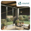 Store vertical sans percage extensible exterieur 200x310cm polyester anthracite - VOUNOT FR