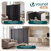 Paravent interieur separateur 4 panneaux autoportant pliable 228 x 30 x 164 cm Anthracite - VOUNOT FR