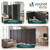Paravent interieur separateur 6 panneaux autoportant pliable 340 x 30 x 164 cm Anthracite - VOUNOT FR