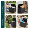Coffre de Rangement Exterieur 126L en PP avec Système de Verrouillage 56x44x53CM Anthracite