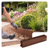 Lot de 35 Bordure de jardin en métal galvanisé flexible 100x13cm marron - VOUNOT FR