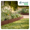 Lot de 35 Bordure de jardin en métal galvanisé flexible 100x13cm marron - VOUNOT FR