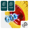 Lot de 4 Roue increvable 3.50-4 en PU pour brouette diable alesage 16mm 260x85mm Jaune - VOUNOT FR