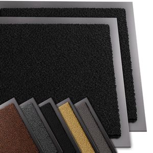 Lot de 2 Tapis de porte paillasson 40x60cm Noir - VOUNOT FR