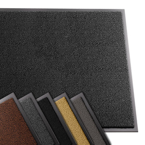 Tapis de porte paillasson 90x120cm Gris-Noir - VOUNOT FR