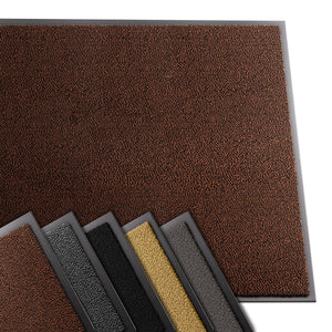 Tapis de porte paillasson 90x150cm Marron-Noir - VOUNOT FR