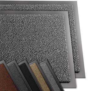 Lot de 2 Tapis de porte paillasson 40x60cm Anthracite