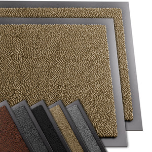 Lot de 2 Tapis de porte paillasson 40x60cm Beige