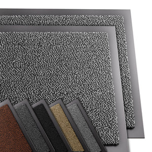 Lot de 2 Tapis de porte paillasson 60x90cm Anthracite