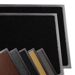 Lot de 2 Tapis de porte paillasson 60x90cm Noir - VOUNOT FR