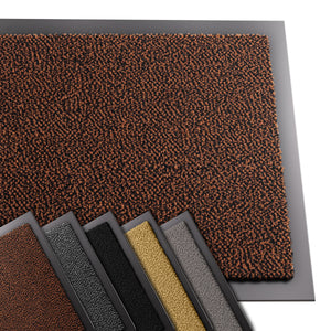 Tapis de porte paillasson 40x60cm Marron-Noir - VOUNOT FR