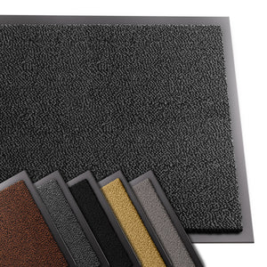 Tapis de porte paillasson 60x90cm Gris-Noir - VOUNOT FR