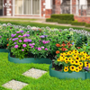 Bordure de jardin PE flexible 20M x 8 CM avec piquets vert