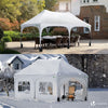 Tonnelle de jardin 3x6m Pliable Barnum avec 6 parois amovibles Blanc