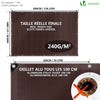 Bâche de Protection en Polyéthylène resistant et impermeable 240g/m² marron 4x6m