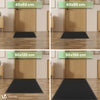Tapis de porte paillasson 90x150cm Noir - VOUNOT FR