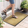 Lot de 2 Tapis de porte paillasson 60x90cm Beige