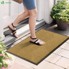 Lot de 2 Tapis de porte paillasson 60x90cm Beige - VOUNOT FR