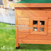 Maison pour Chat en bois avec toit bitumé autoportant et porte à lamelles PVC - VOUNOT FR