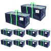 Lot 10 sacs de demenagement grand format avec sangles et poignee bleu - VOUNOT FR