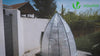 Serre de jardin hivernage dome avec bache PE 160x160x180cm Blanc