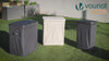 Panier a linge 1 compartiment et sac amovible auto ajustant avec couvercle 90L Anthracite