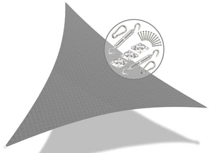 Voile d ombrage Triangle HDPE avec 19 pcs kit de montage - VOUNOT FR