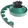 Bordure de jardin plastique flexible 10m avec piquets vert - VOUNOT FR