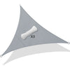 Voile d’ombrage Triangle Imperméable Polyester avec Corde 3x3x3m Gris - VOUNOT FR
