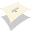 Voile d’ombrage Rectangulaire Imperméable Polyester avec Corde 3x4m Beige - VOUNOT FR