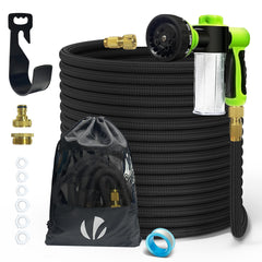 Tuyau D'Arrosage Extensible 30 M / 100 Ft – 7 Modes Pulvérisation – Léger, Flexible, Anti-Nœuds – Jardin, Voiture, Animaux