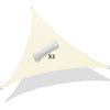 Voile d’ombrage Triangle Imperméable Polyester avec Corde 5x5x5m Beige - VOUNOT FR