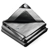 Bâche de Protection en Polyéthylène resistant et impermeable 240g/m² gris et noir 2x3m - VOUNOT FR