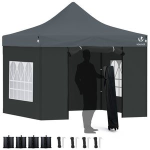 Tonnelle de jardin 3x3m VOUNOT - Pliable avec sac de transport Tonnelle de jardin 3x3m VOUNOT - Pliable avec sac de transport