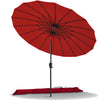 Parasol inclinable 270cm Shanghai avec housse de protection rouge - VOUNOT FR