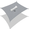 Voile d’ombrage Rectangulaire Imperméable Polyester avec Corde 3x4m Gris - VOUNOT FR