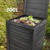 Composteur de jardin 300L Qualité Supérieure pour Jardin Déchets Imitation Style bois noir - VOUNOT FR