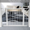 Barriere de Securite porte et escalier 100-108cm blanc pour animaux - VOUNOT FR