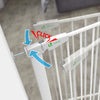 Barriere de Securite porte et escalier 100-108cm blanc pour animaux - VOUNOT FR