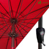 Parasol inclinable 270cm Shanghai avec housse de protection rouge - VOUNOT FR