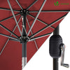 Parasol inclinable 2.70 x 2.40m avec housse de protection rouge - VOUNOT FR
