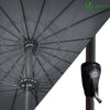 Parasol inclinable 270cm Shanghai avec housse de protection gris - VOUNOT FR