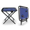 Lot de 2 Chaise longue inclinable en textilene avec table d'appoint porte gobelet et portable bleu - VOUNOT FR